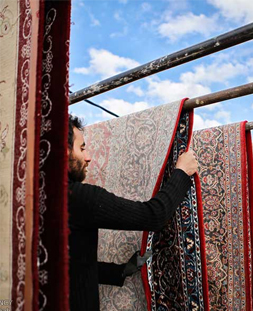 خشک کردن قالی در قالیشویی بوعلی قم