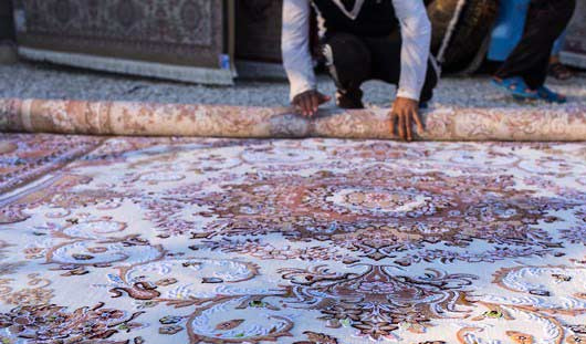 روش اصولی لول کردن قالی در قالیشویی بوعلی قم